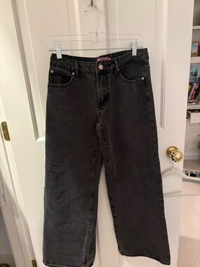 Edikted Black Wide Leg Jeans